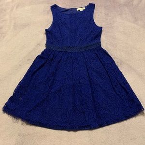 Francesca’s Royal Blue Lace Dress, Size Small